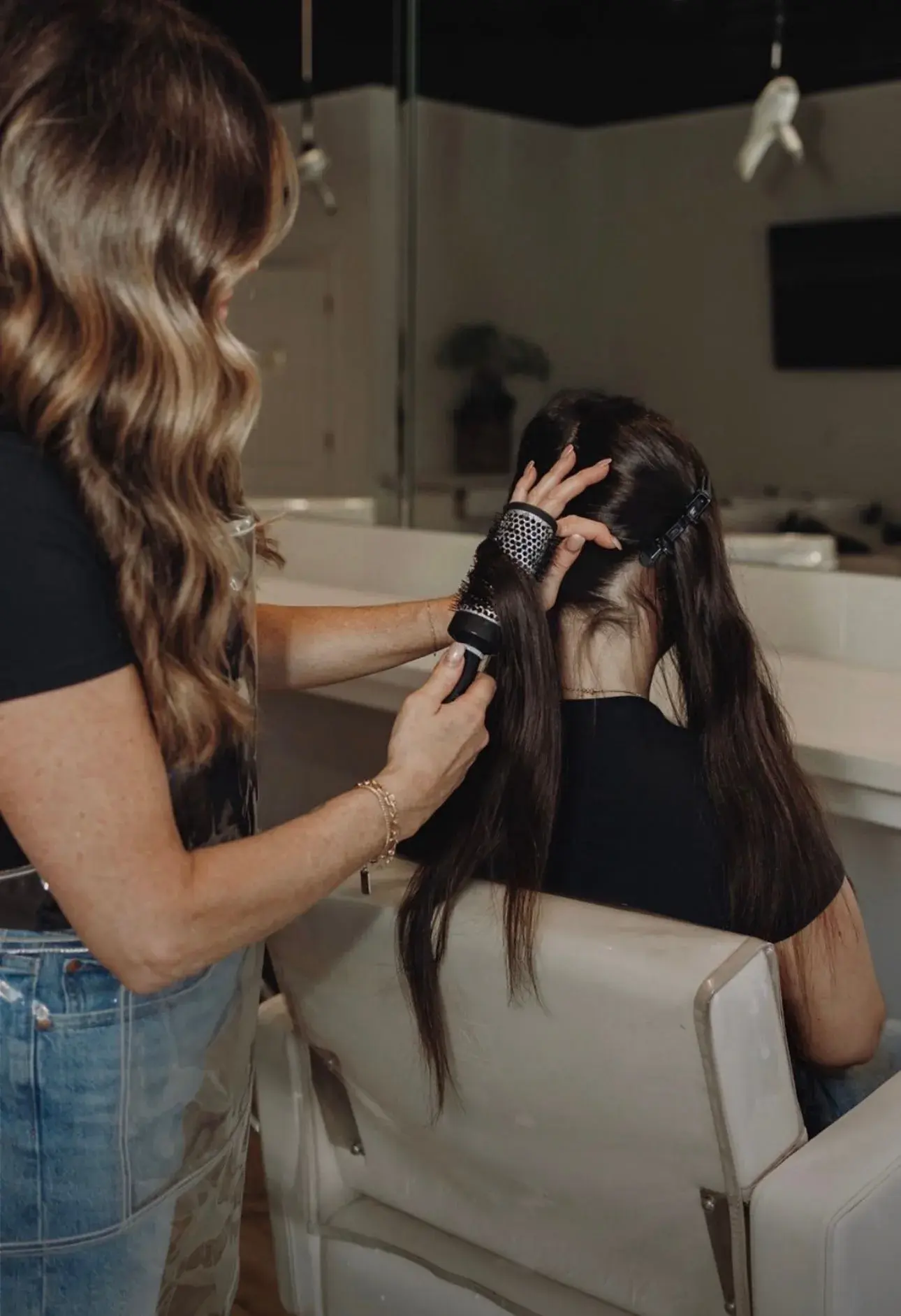 A blow-dry and finish at the chair